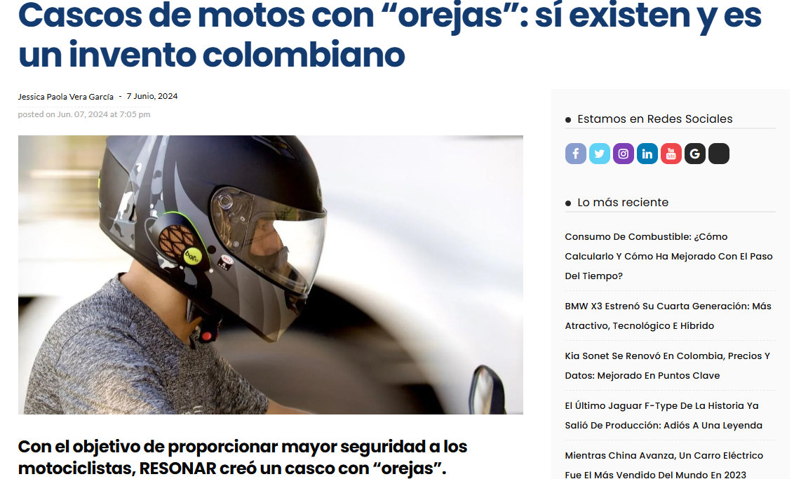 Cascos de motos con “orejas”: sí existen y es un invento colombiano