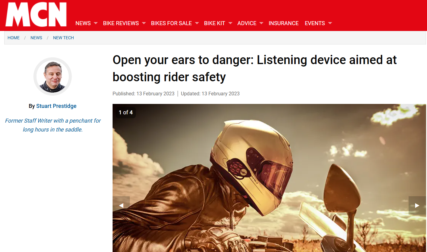 Open your ears to danger: Listening device aimed at boosting rider safety